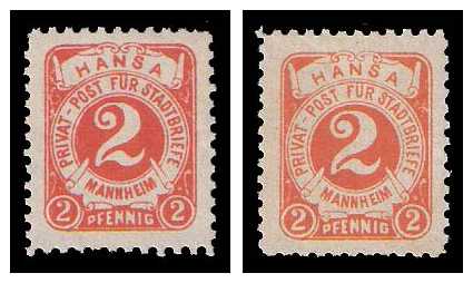 12.1886 Germany Private Mail Mannheim Mi B 1 collection 01