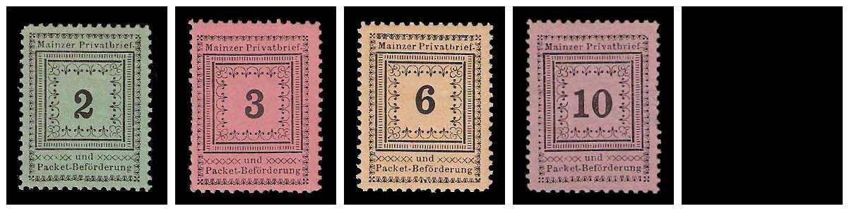 1887 Germany Private Mail Mainz Mi C 5/9