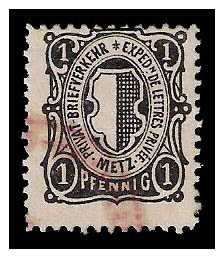 1.1887 Germany Private Mail Metz Mi A 4