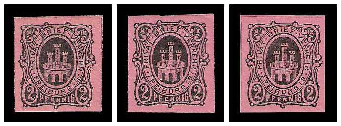 11.1886 Germany Private Mail Freiburg Mi A 1/2 collection 02 collection 03