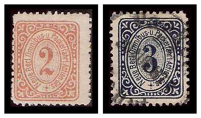 5.1887/10.1888 Germany Private Mail Berlin Mi B 25/27