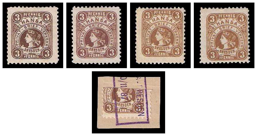 5.1887/1888 Germany Private Mail Dresden Mi C 9/10 collection 01