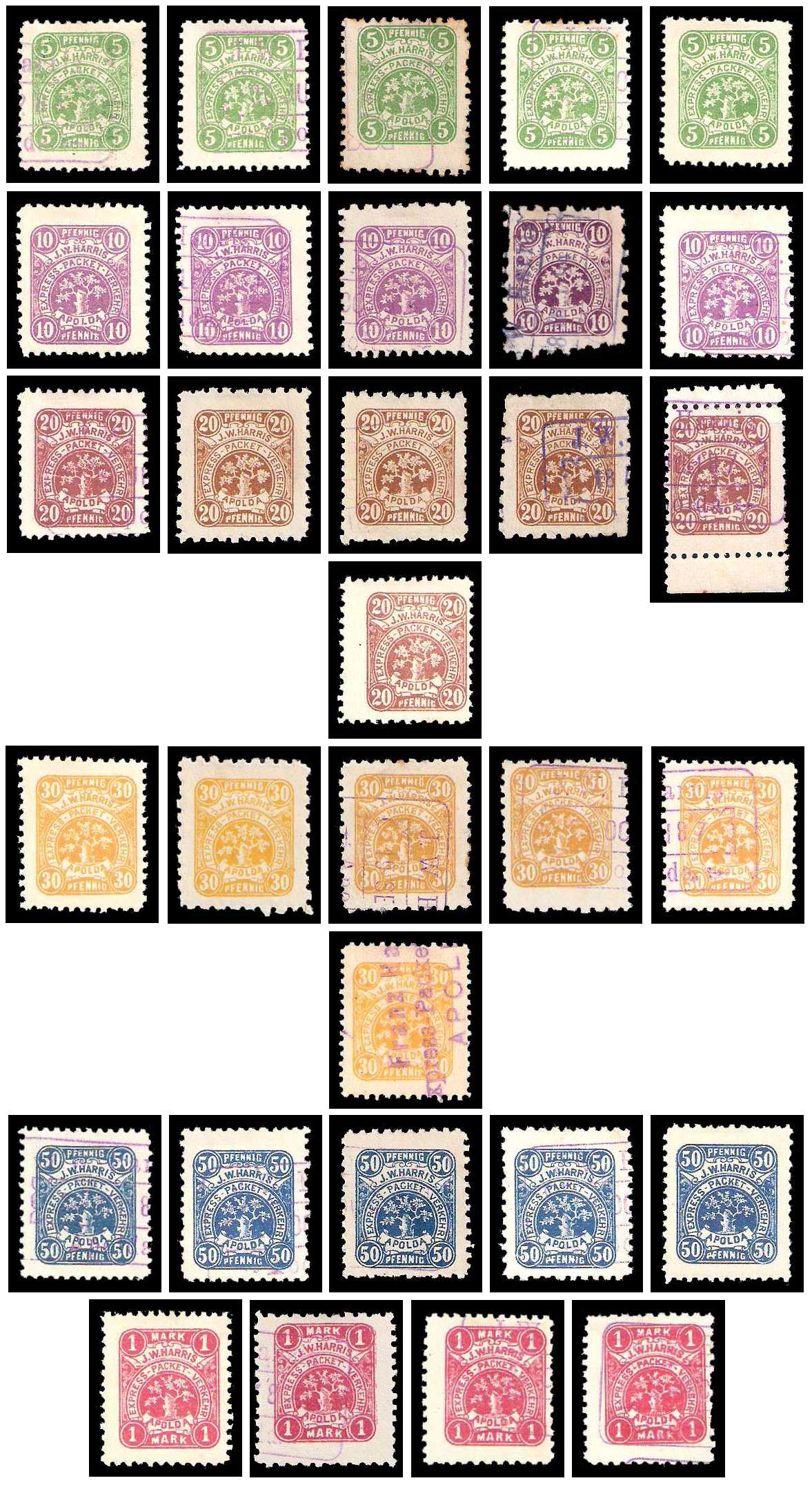 7.1887 Germany Private Mail Apolda Mi A 6/11 collection 01