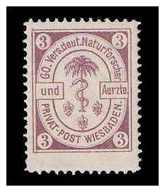 9.1887 Germany Private Mail Wiesbaden Mi 27/28 collection 03