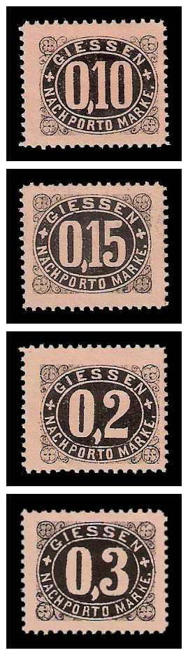 2./3.1887 Germany Private Mail Gießen Mi 36/39 collection 01