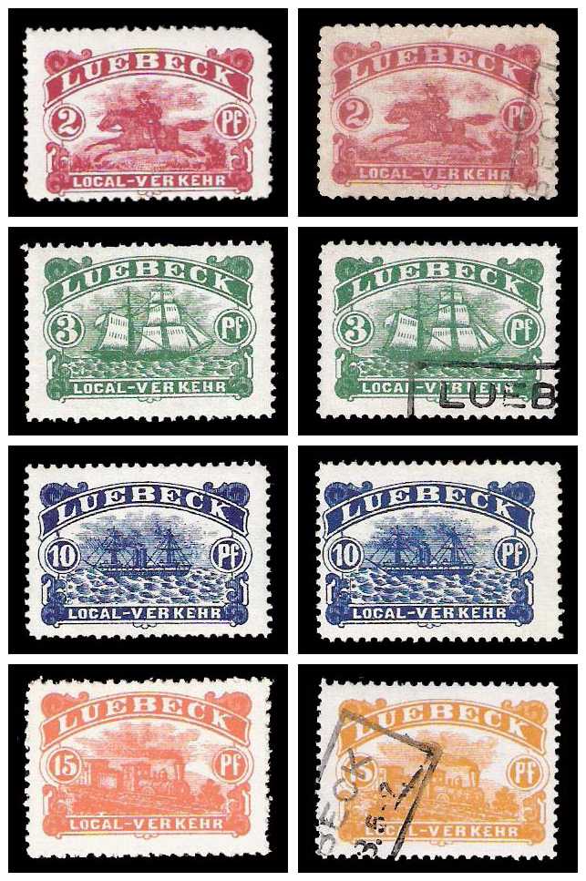 2.1888 Germany Private Mail Lübeck Mi A 1/4 collection 01