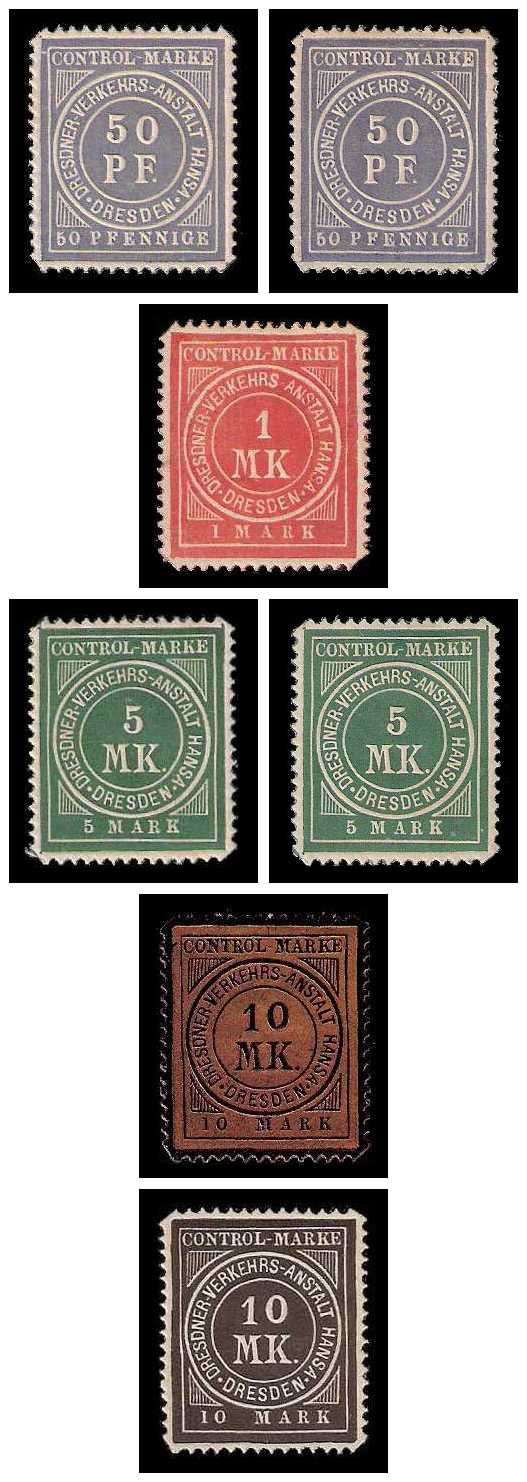 3./5.1888 Germany Private Mail Dresden Mi C 77/81 collection 01