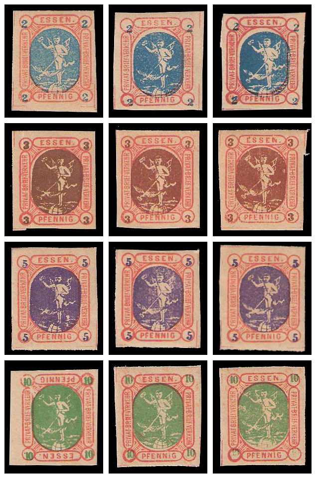 4.1888 Germany Private Mail Essen Mi A 25/28 collection 02