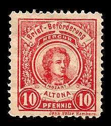 1889 Germany Private Mail Altona Mi C 6/10 collection