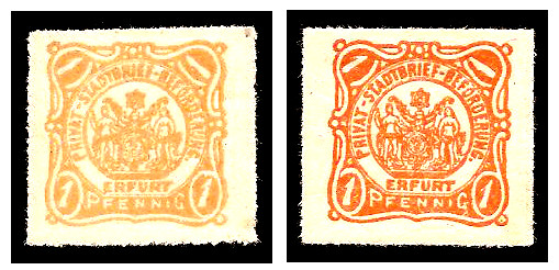 1889/1890 Germany Private Mail Erfurt A 56/59 collection 1