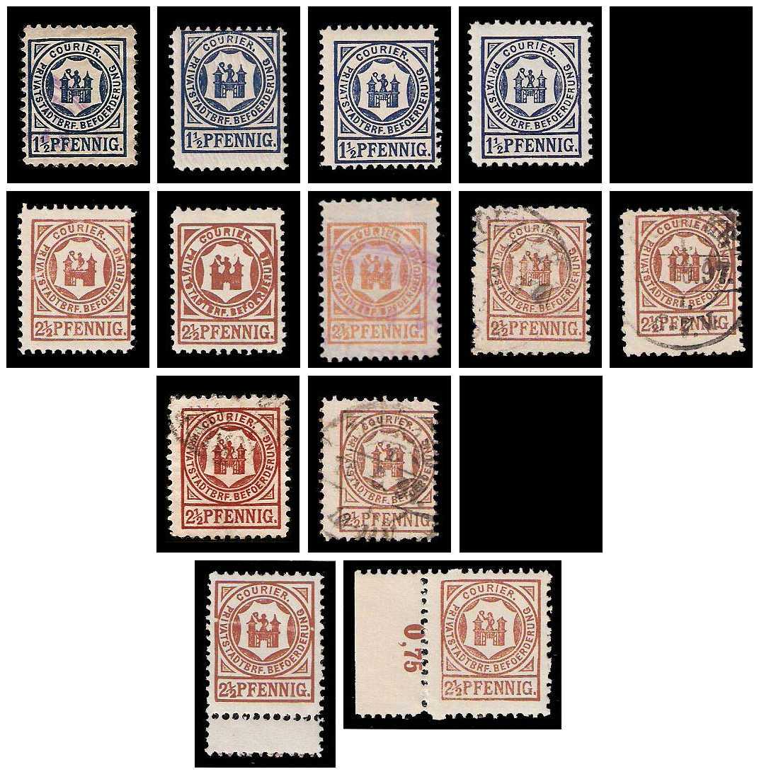 1889/1895 Germany Private Mail Magdeburg Mi A 21/26 collection 01