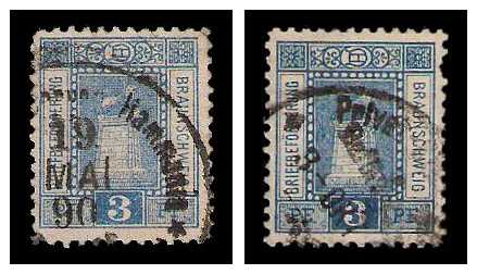 9.1889 Germany Private Mail Braunschweig Mi 41/46 collection 01