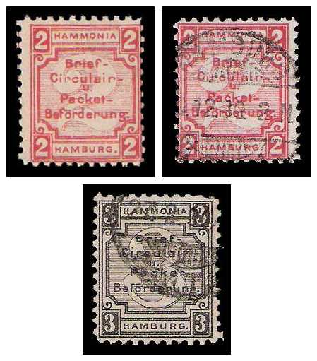 12.1889 Germany Private Mail Hamburg Mi E 38/39 collection 01