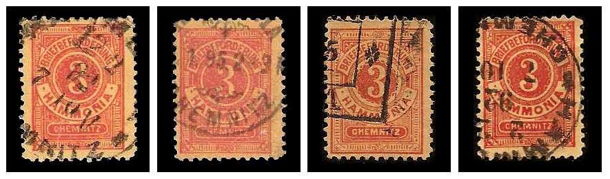 1892 Germany Private Mail Chemnitz Mi A 40/41 collection 01