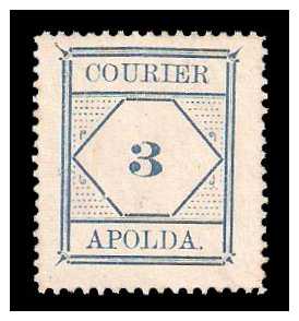 7.1893 Germany Private Mail Apolda Mi B 6