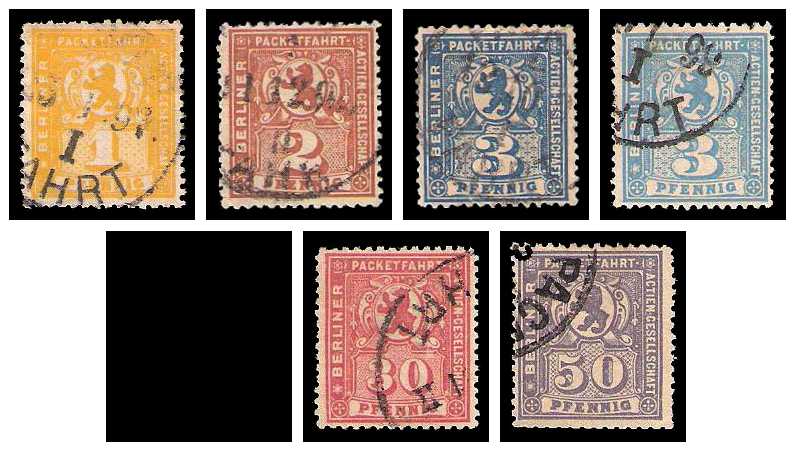 1894/1895 Germany Private Mail Berlin Mi B 53/59