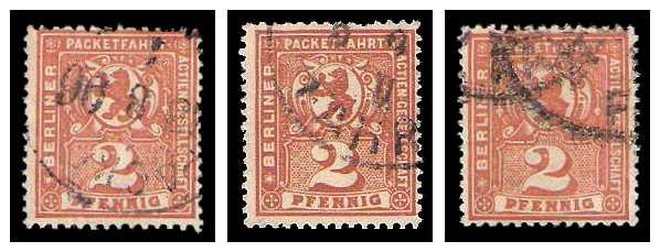 1894/1895 Germany Private Mail Berlin Mi B 53/59 collection 01