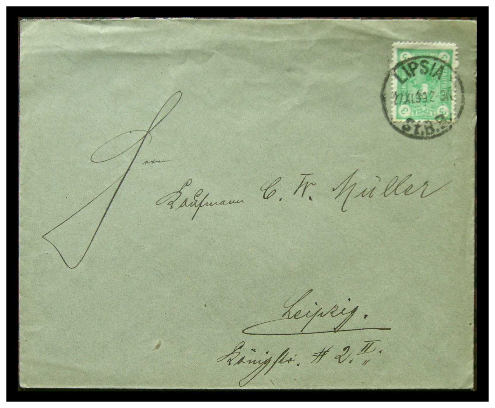 6.1894 Germany Private Mail Leipzig Mi F 12/16 collection 03