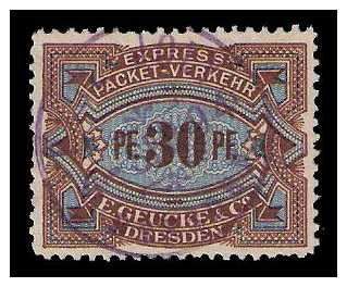 1895 Germany Private Mail Dresden Mi B 13