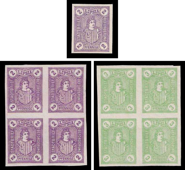 1895 Germany Private Mail Leipzig Mi F 17/18 collection 02