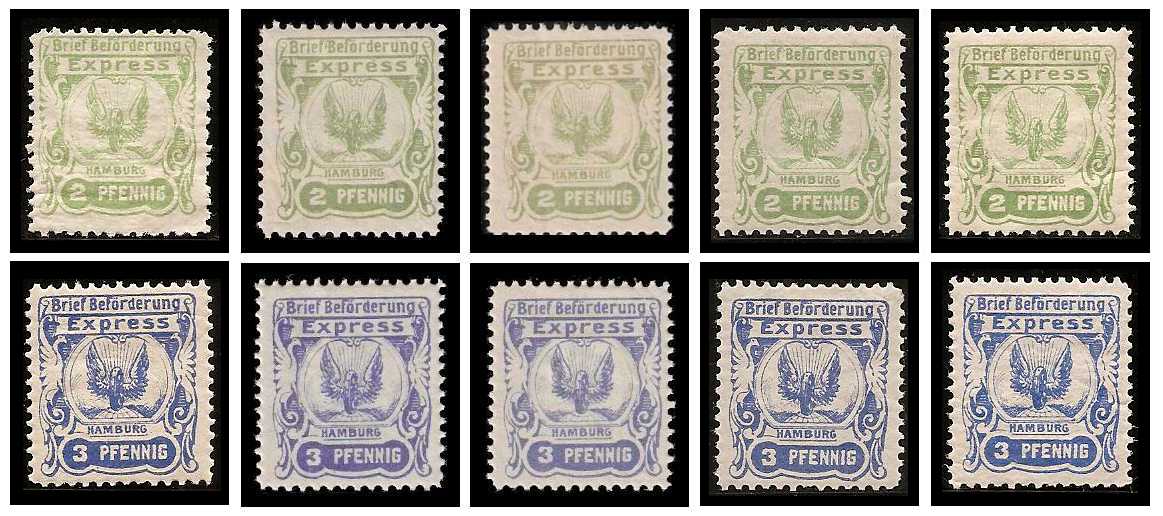 5.1896 Germany Private Mail Hamburg Mi H 1/3 collection 01