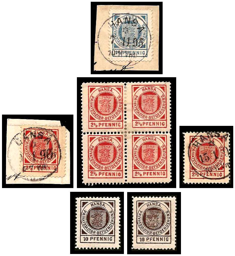 9.1895 Germany Private Mail Stettin Mi B 3/5 collection 01