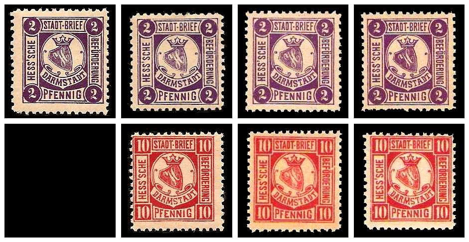10.1895 Germany Private Mail Darmstadt Mi B 1/2 collection 01