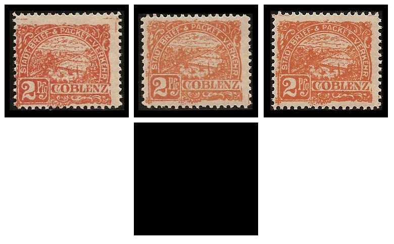 11.1895 Germany Private Mail Koblenz Mi A 1/2 collection