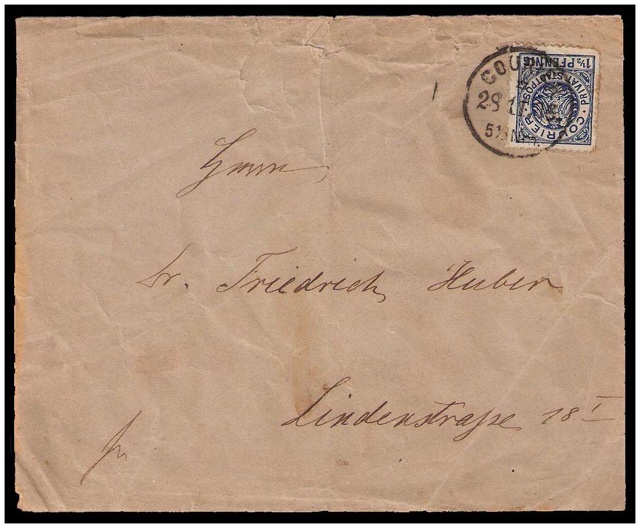 1.12.1895 Germany Private Mail Nürnberg Mi A 1 collection 02