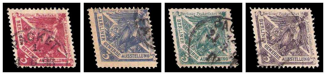 1896 Germany Private Mail Berlin Mi B 60/63