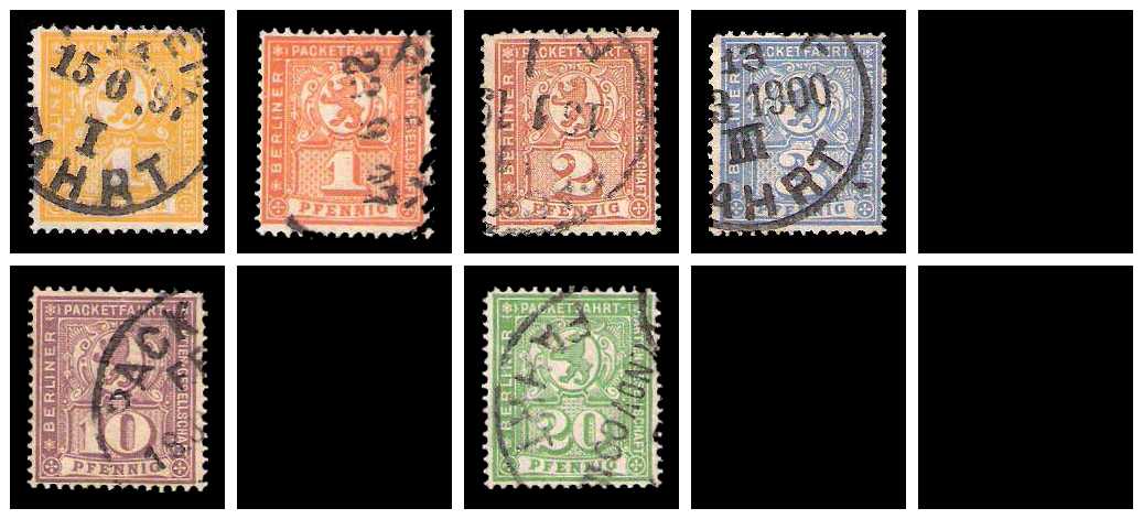 1896/1900 Germany Private Mail Berlin Mi B 64/73