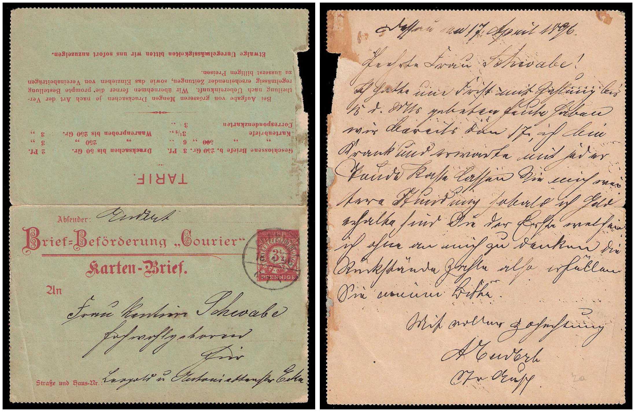 7.1897 Germany Private Mail Leipzig Mü F P7 collection 01