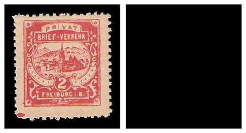 1896 Germany Private Mail Freiburg Mi B 4/5