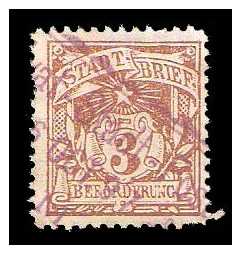 5.1896 Germany Private Mail Colmar Mi 1