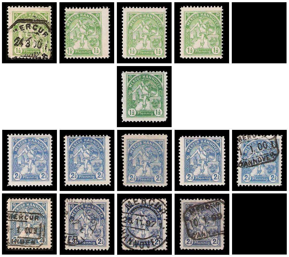 9.1896 Germany Private Mail Hannover Mi 18/19 collection 01