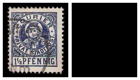9.1896 Germany Private Mail München Mi A 1/2