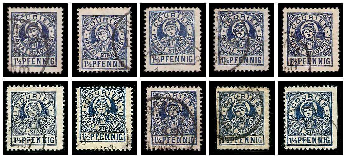 9.1896 Germany Private Mail München Mi A 1/2 collection 01
