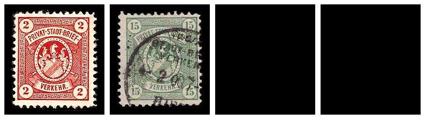 10.1896 Germany Private Mail Fürth Mi 1/3 & I