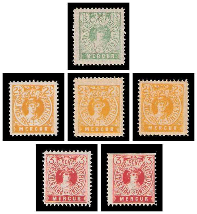 11.1897/1899 Germany Private Mail Flensburg Mi 4/6 collection 01
