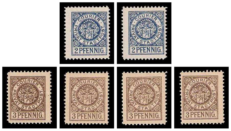 1897 Germany Private Mail Gera Mi D 1/2 collection 01