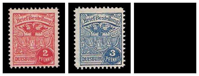 5.1897 Germany Private Mail Duisburg Mi 1/4