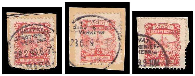1898 Germany Private Mail Heilbronn Mi 7 collection 01