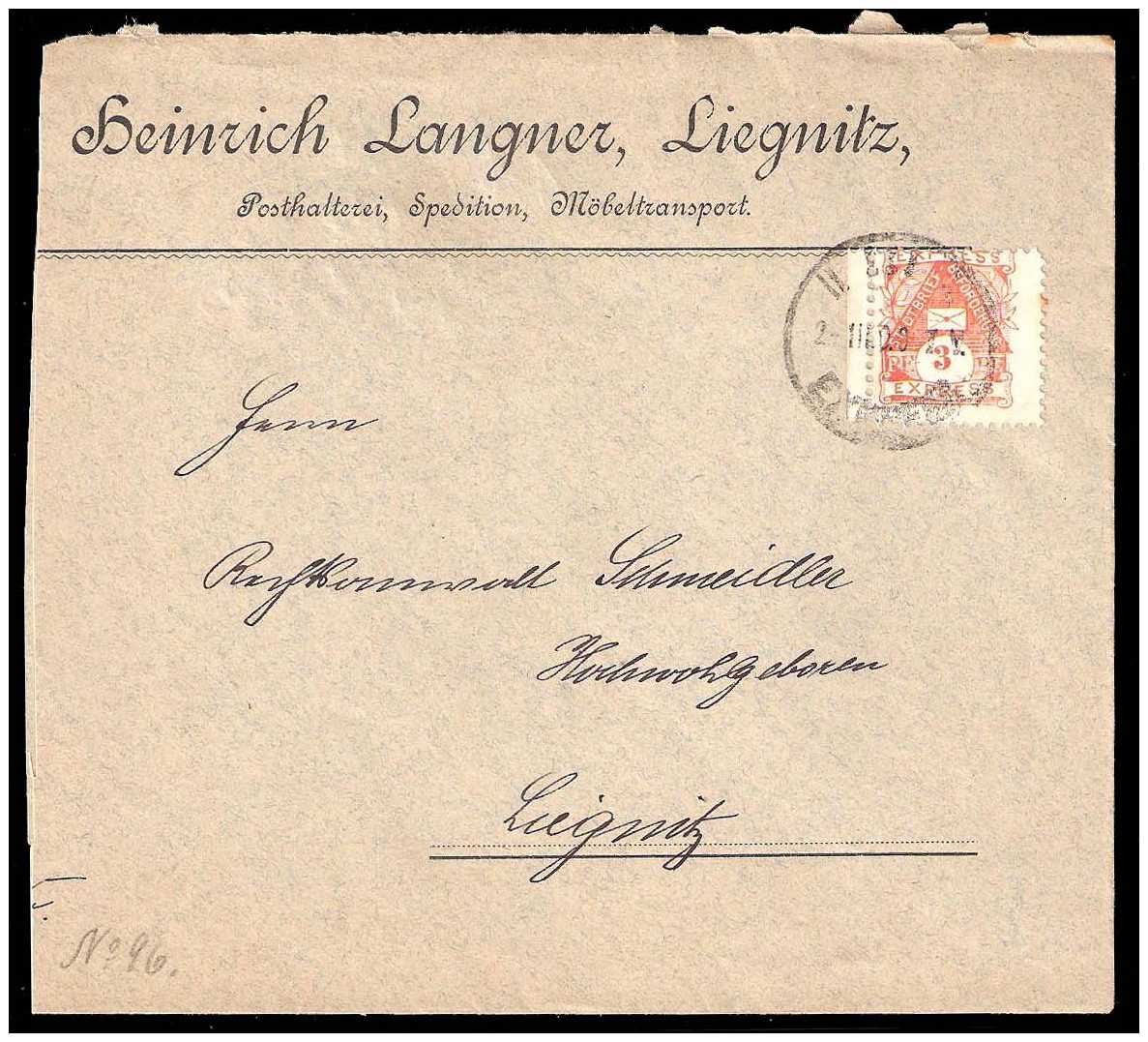 1898 Germany Private Mail Liegnitz Mi 2 collection 01