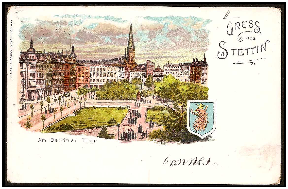1898 Germany Private Mail Stettin Mi B 7/8 collection 02 rev