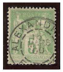 16.3.1900 France Mi 84 I Offices Abroad, Alexandria Egypt