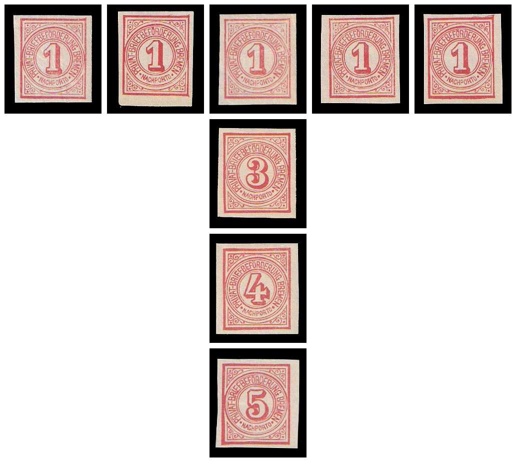 1899 Germany Private Mail Bremen Mi B 5/8 collection 01