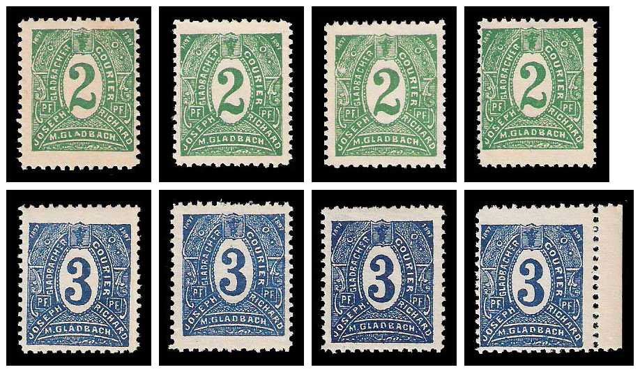 1899 Germany Private Mail Mönchengladbach Mi C 6/7 collection 01