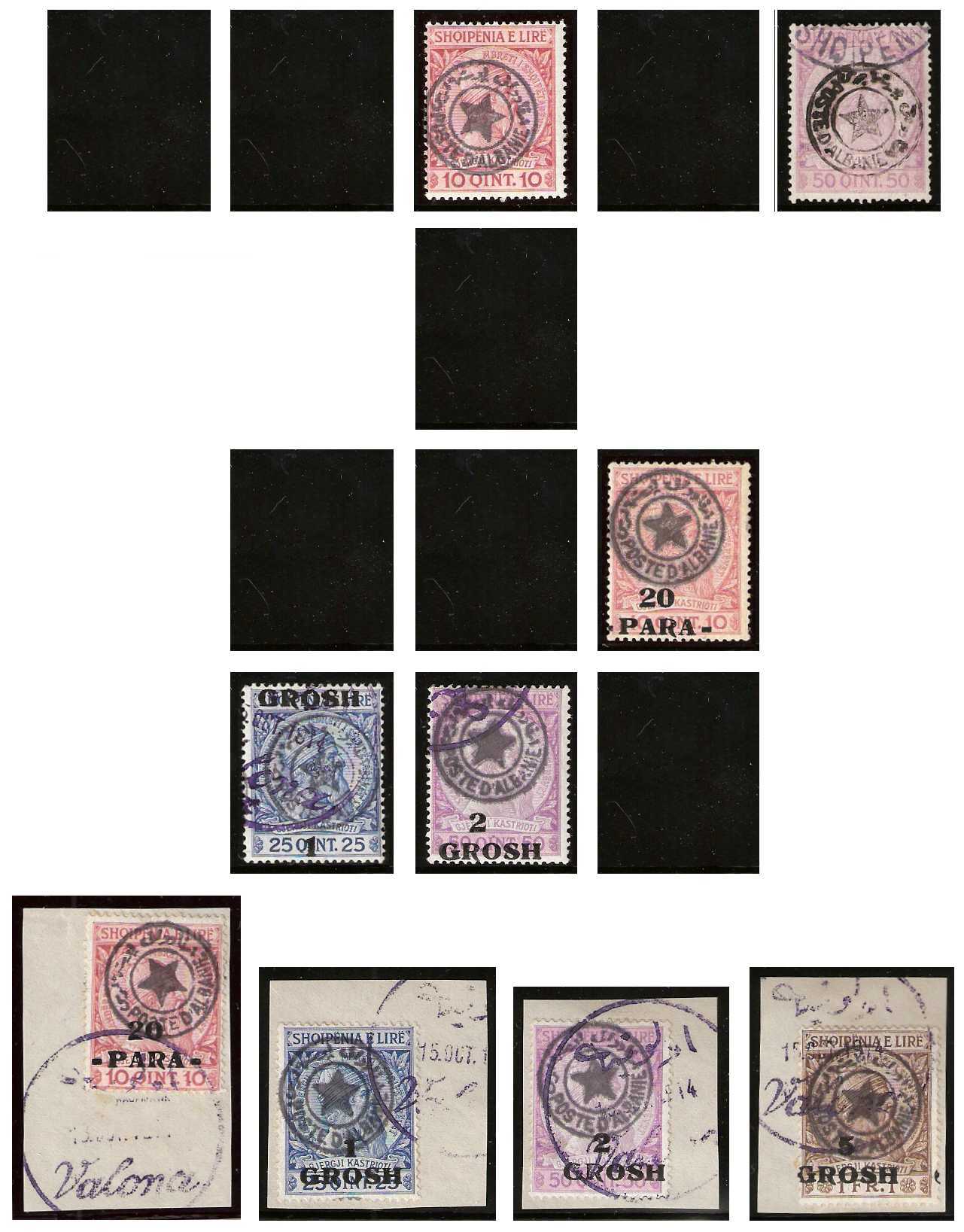 15.10.1914 Albania / Shqipëria Local Issue Vlore Mi 1-12