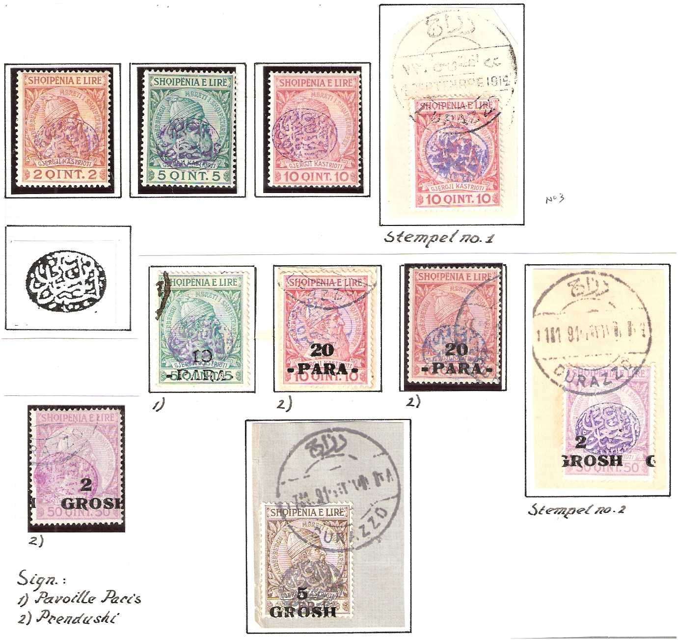 9.1.1915 Albania / Shqipëria Local Issue Central Albania Essad-Mail