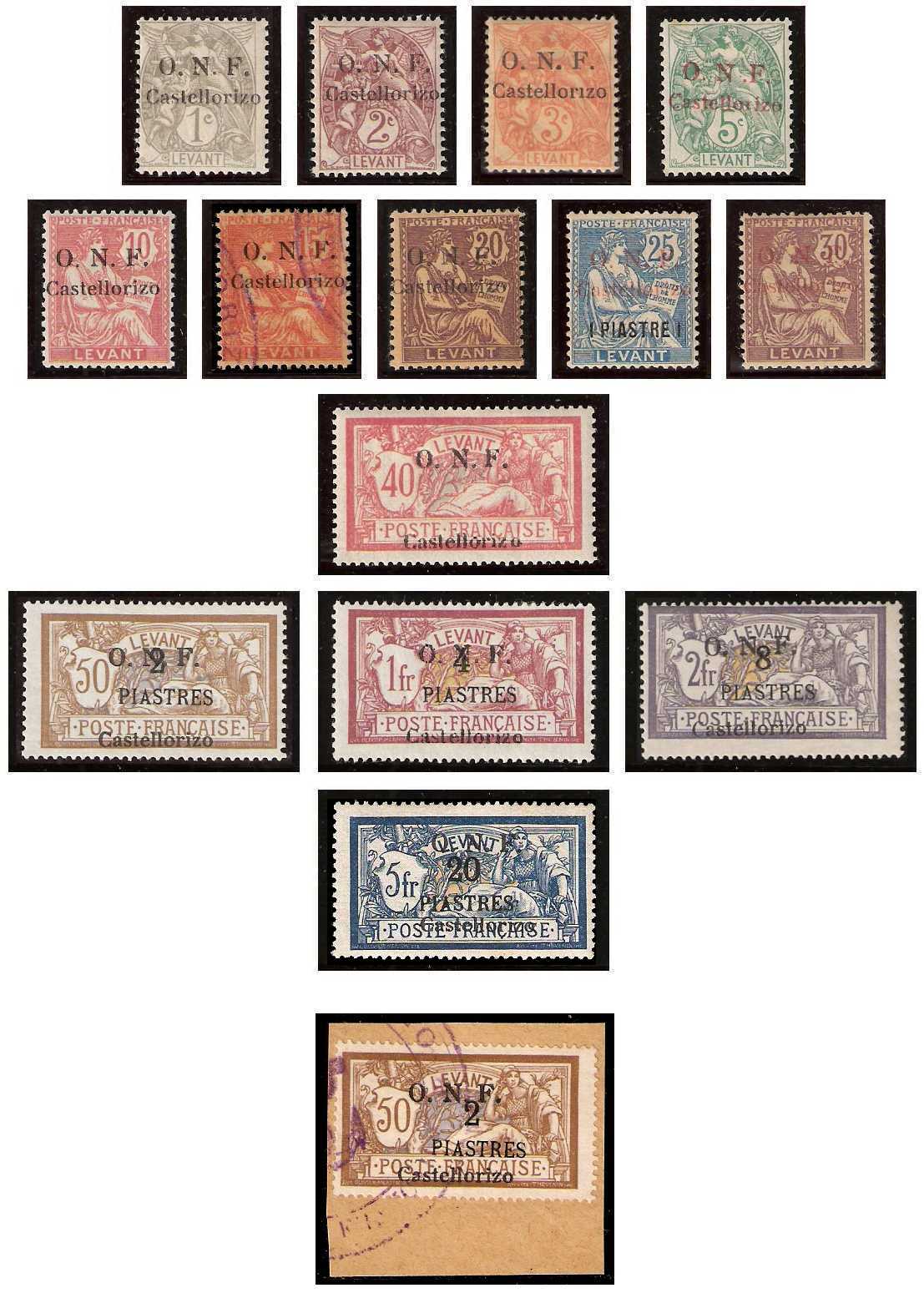 7.1920 Castellorizo Dodekanese Occupation Francaise Mi 14-26